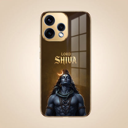 Oppo Reno 15 5G Lord Shiva Gold Electroplated Glass Phone Back Case