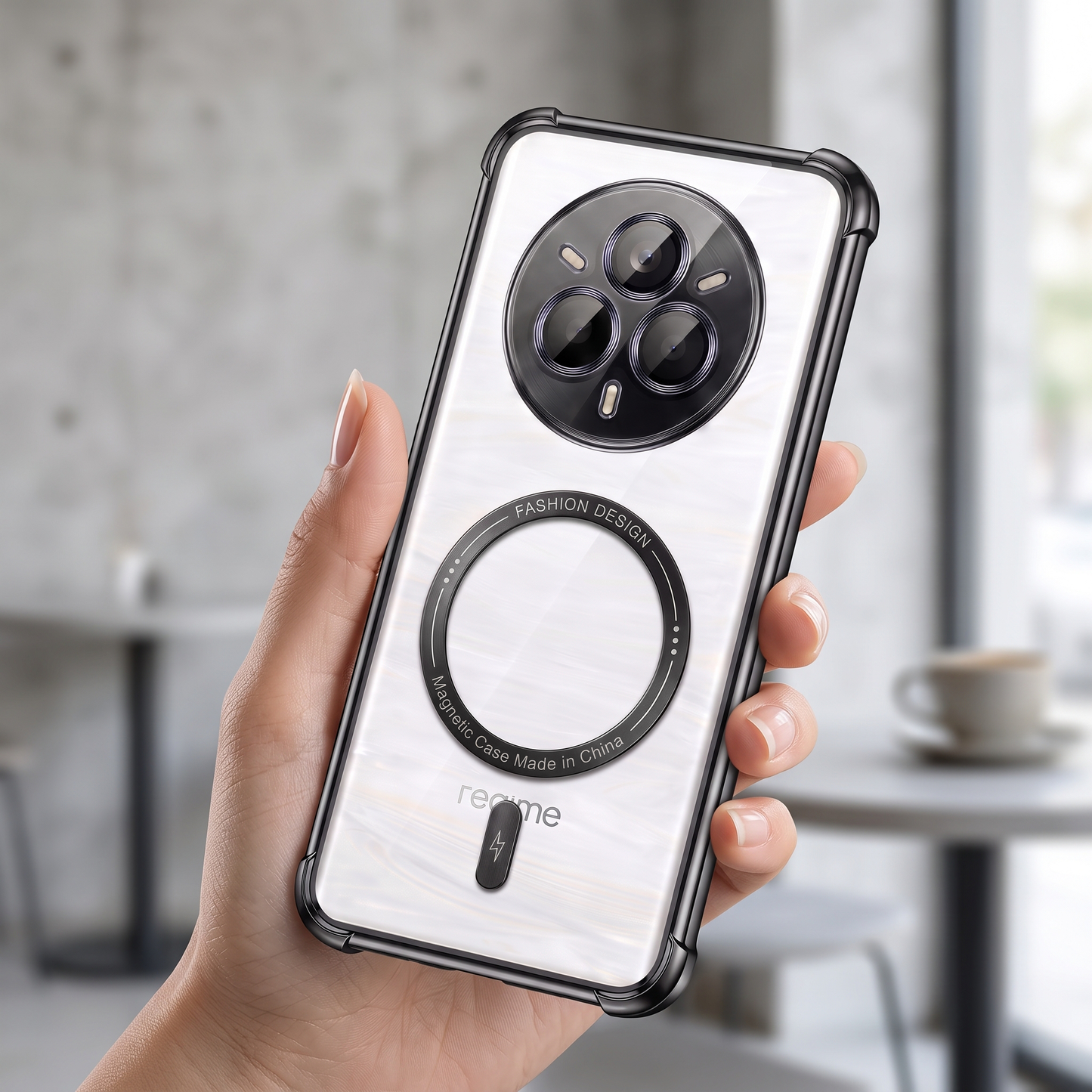 Realme 14 Pro+ 5G Premium Magnetic MagSafe Shockproof Airbag Case
