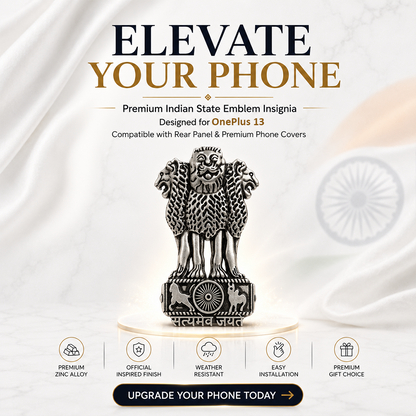 OnePlus Nord 5 5G Compatible Satyamev Jayate 3D Metal Emblem Sticker