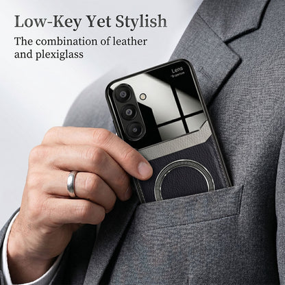 Samsung Galaxy M56 5G Premium Magsafe Magnetic Leather Lens Protective Case