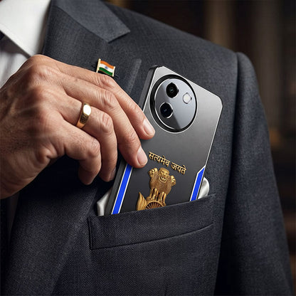 Vivo V30e 5G Satyamev Jayate 3D Metal Aluminium Back Case