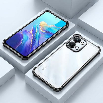 Vivo T5x 5G Anti-Yellow Electroplating Transparent Airbags Case
