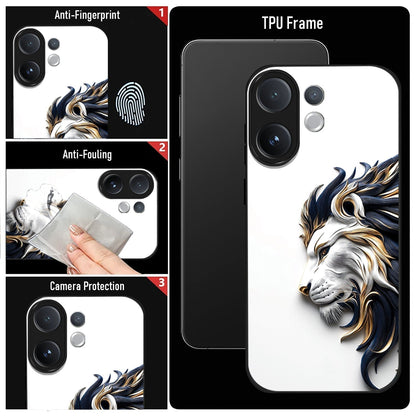 Vivo V60 5G Premium Acrylic Shockproof Glass Back Case (King’s Flow)