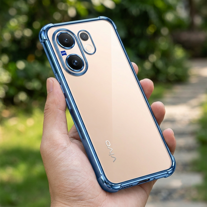 Vivo T4 Pro 5G Anti-Yellow Electroplating Transparent Airbags Case