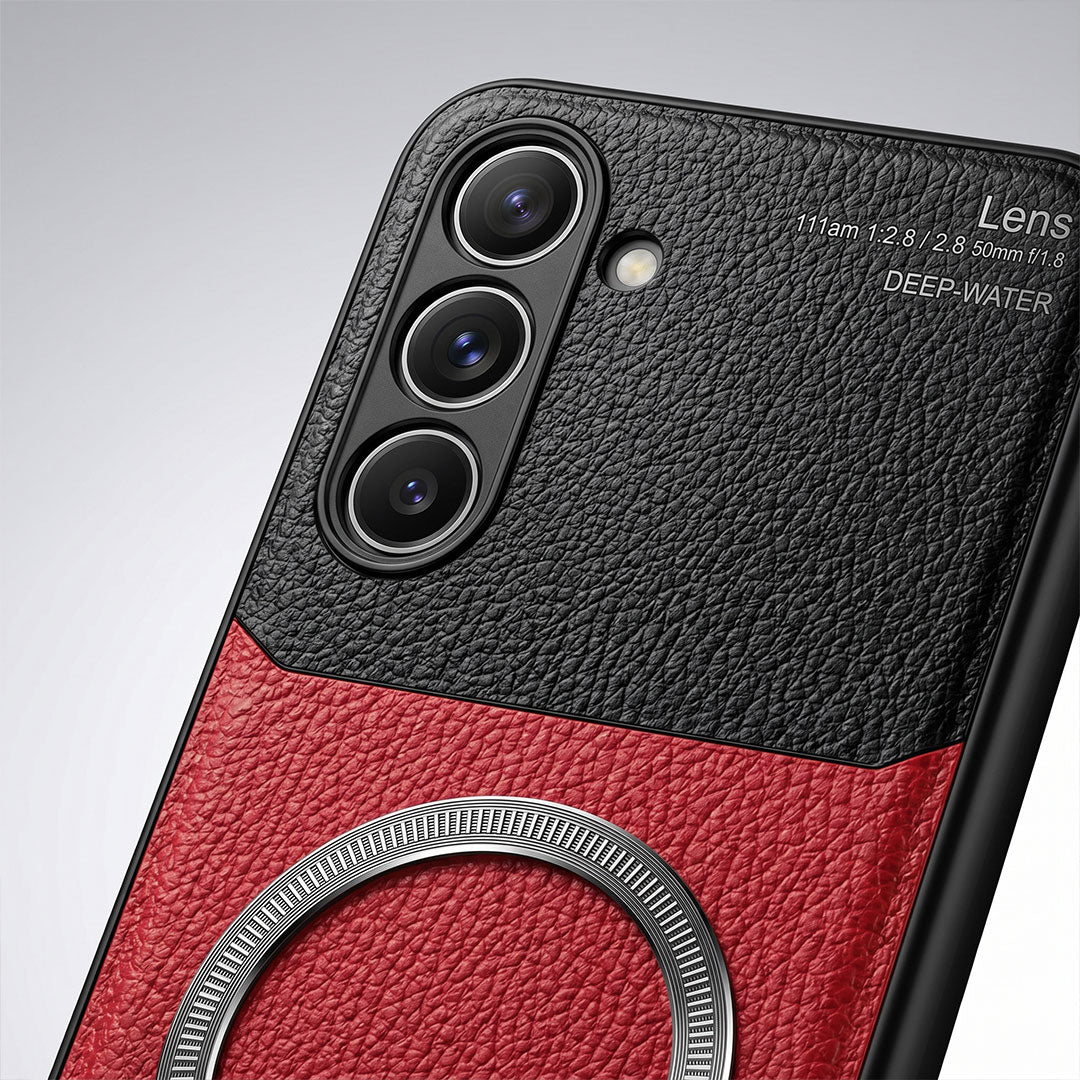 Samsung Galaxy A56 5G Premium Magsafe Magnetic Leather Lens Protective Case