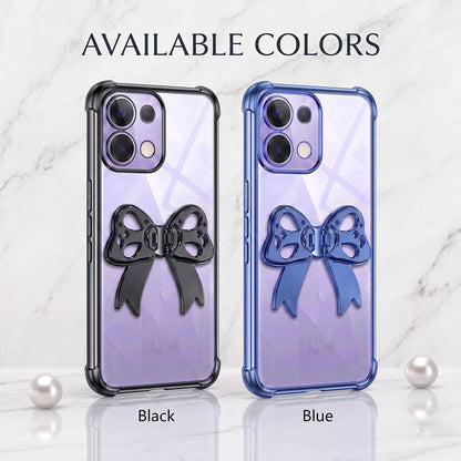 Oppo K13 5G Stylish Bow Knot Stand Transparent Shockproof Airbag Phone Case