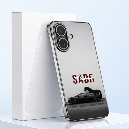 iPhone 16 5G SABR Black Printed  Frameless Back Case