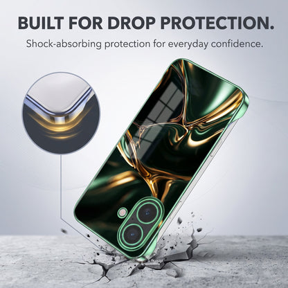 iPhone 16 Plus 5G Royal Fusion Green Printed  Frameless Back Case