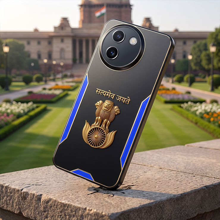 Vivo V30e 5G Satyamev Jayate 3D Metal Aluminium Back Case