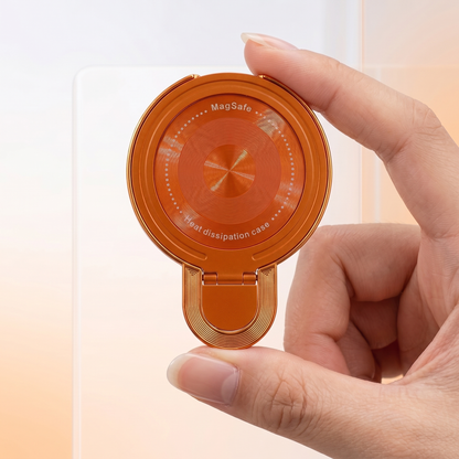 Vivo V40 Pro 5G Invincible Bracket Ring Stand Shimmer Airbag Cosmic Orange Case