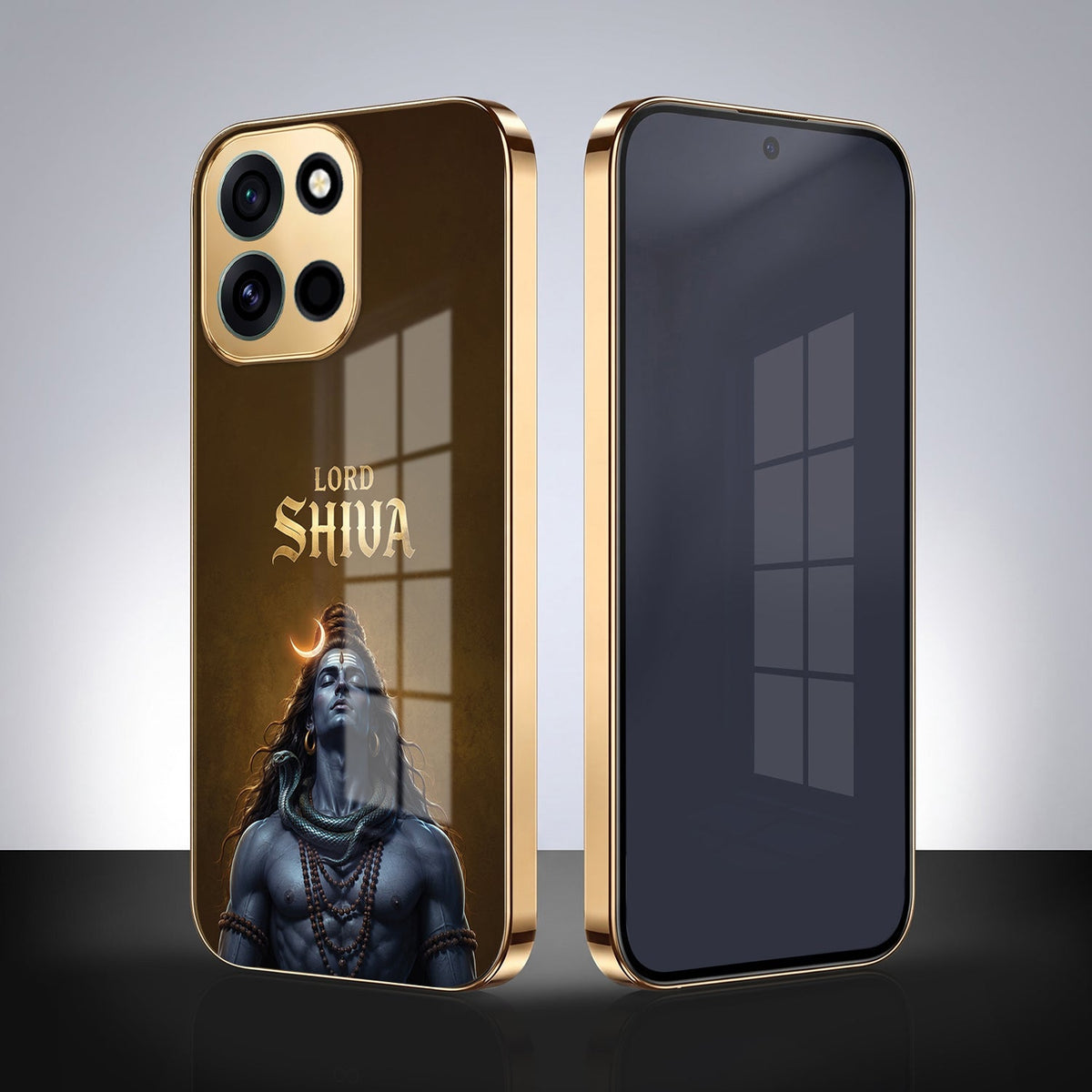 OnePlus Nord 6 5G Lord Shiva Gold Electroplated Glass Phone Back Case
