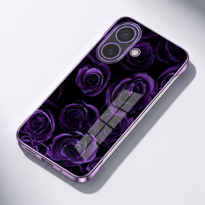 iPhone 16 Plus 5G  Rose Purple Printed  Frameless Back Case