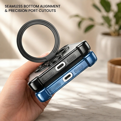Vivo Y400 Pro 5G Luxury Four Corner Invincible Bracket Ring Stand Case