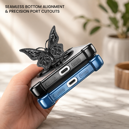 Vivo Y200 5G Premium Butterfly Stand Airbags Case