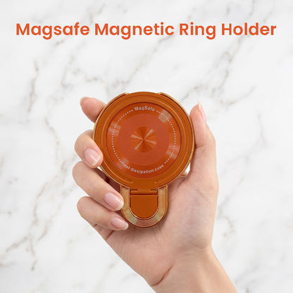 Oppo Reno 15 5G Invincible Bracket Ring Stand Shimmer Airbag Cosmic Orange Case