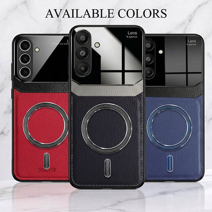 Samsung Galaxy A56 5G Premium Magsafe Magnetic Leather Lens Protective Case