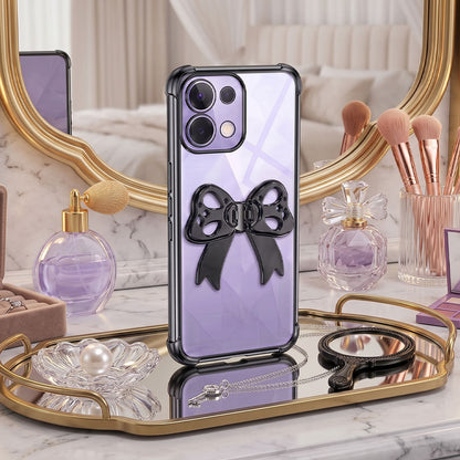 Oppo K13 5G Stylish Bow Knot Stand Transparent Shockproof Airbag Phone Case