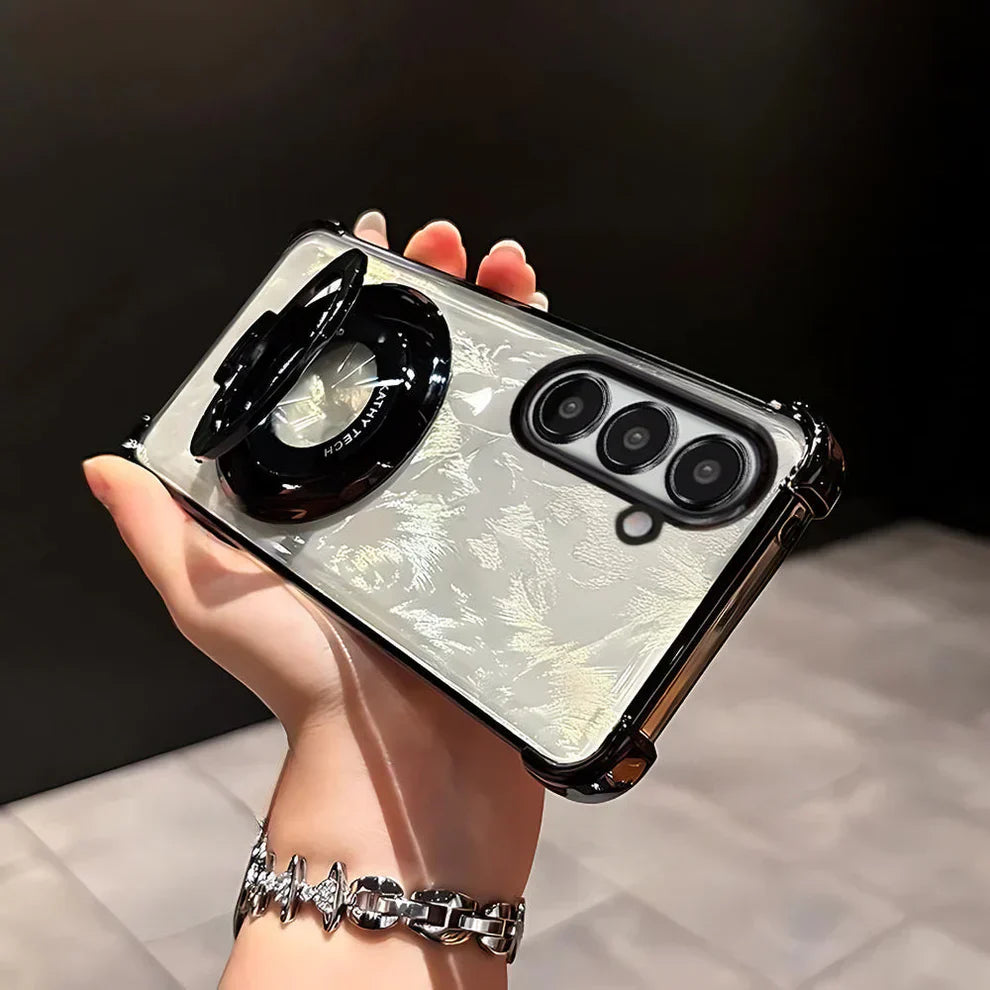 Samsung Galaxy A14 5G Original Luxury Magnifier Ring Stand Shockproof Airbags Corner Case