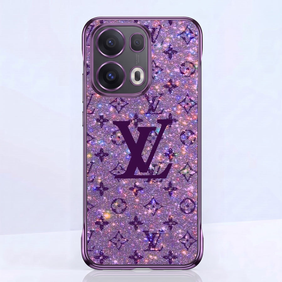 Oppo Reno 13 Pro 5G Luxury LV Purple Printed  Frameless Back Case