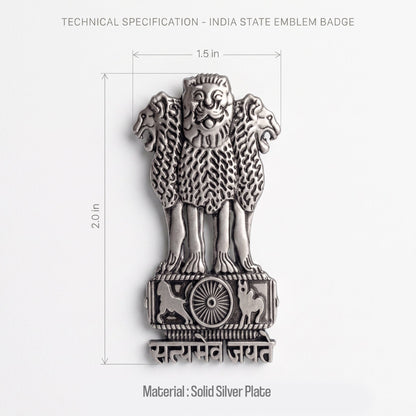 OPPO F29 Pro 5G Compatible Satyamev Jayate 3D Metal Emblem Sticker