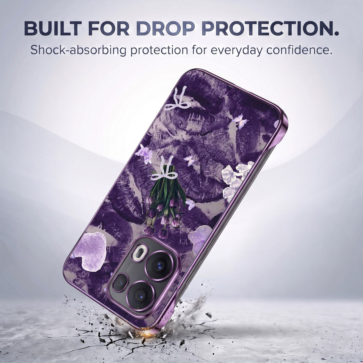 Oppo Reno 13 Pro 5G Lavender Kiss Purple Printed  Frameless Back Case