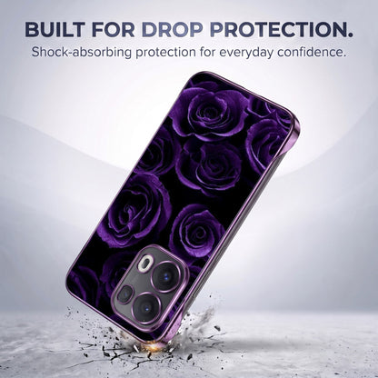 Oppo Reno 13 Pro 5G Rose Purple Printed  Frameless Back Case
