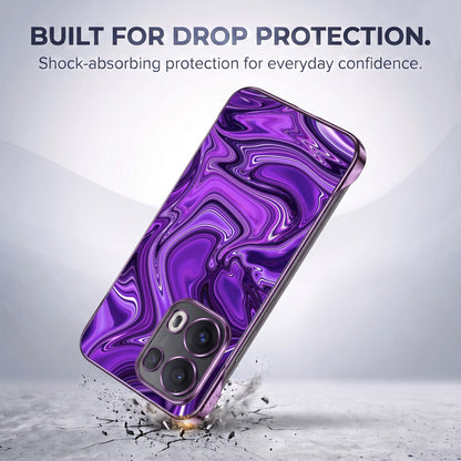 Oppo Reno 13 Pro 5G Liquid Luxe Purple Printed  Frameless Back Case