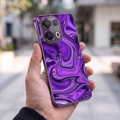Oppo Reno 13 Pro 5G Liquid Luxe Purple Printed  Frameless Back Case