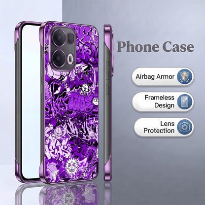 Oppo Reno 13 Pro 5G Street Rush Purple Printed  Frameless Back Case