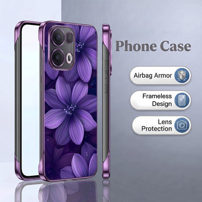 Oppo Reno 13 Pro 5G Royal Petals Purple Printed  Frameless Back Case