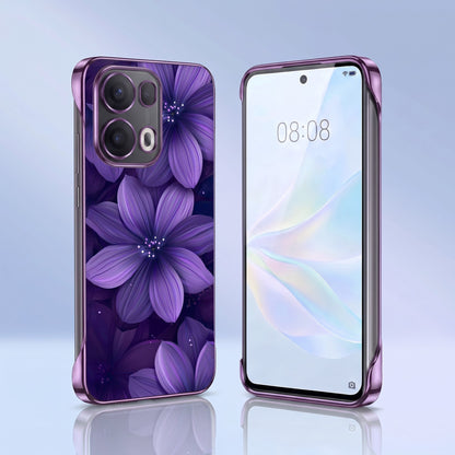 Oppo Reno 13 Pro 5G Royal Petals Purple Printed  Frameless Back Case