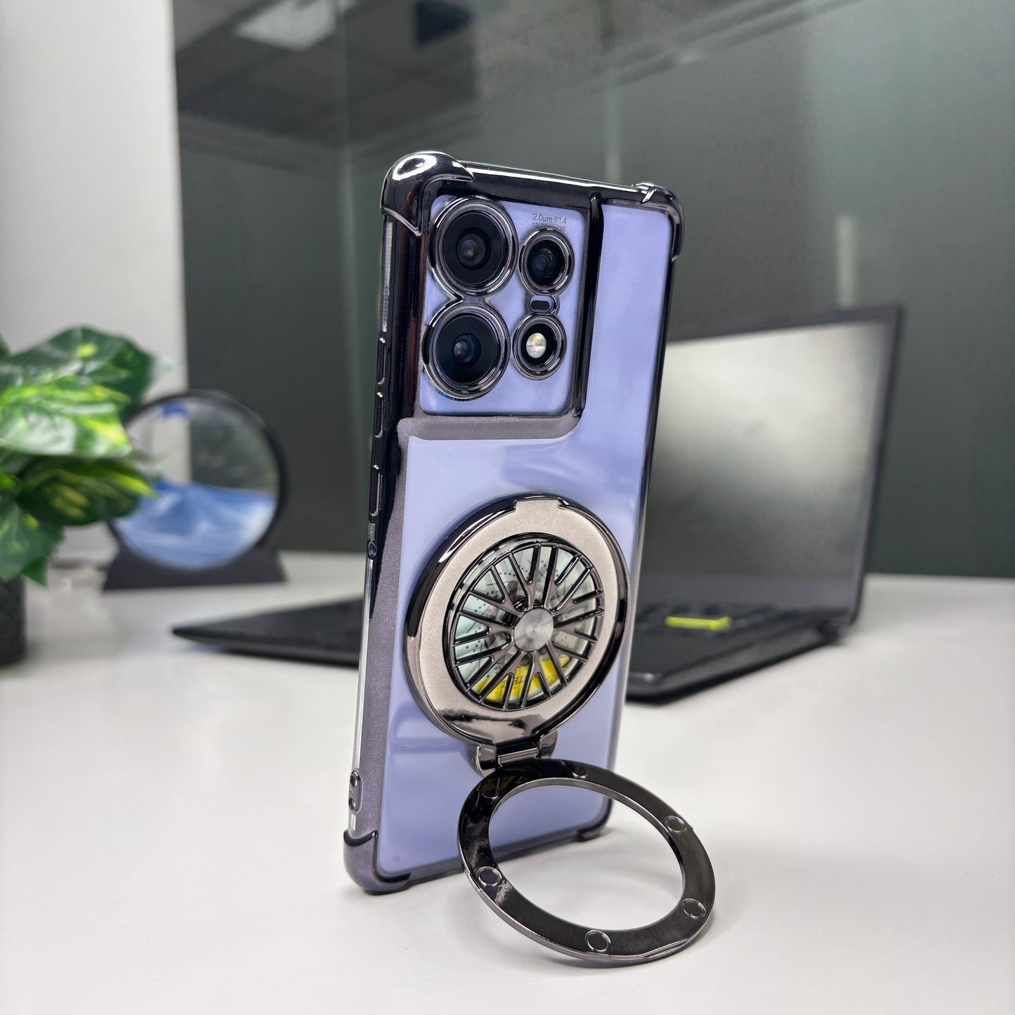 Motorola Edge 50 Pro 5G Premium Stress Buster Wheel Rotating Shockproof Airbags Case