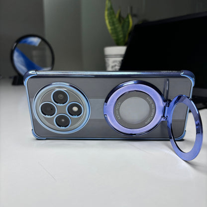 Blue Oppo F27 Pro cover with stand