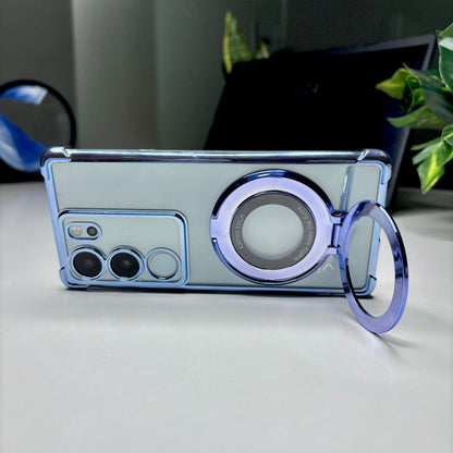 Vivo V29 5G Original Luxury Magnifier Ring Stand Shockproof Airbags Corner Case