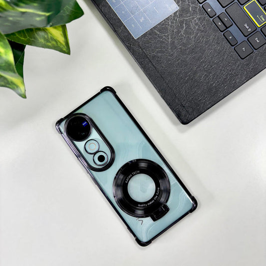 Vivo V40 Pro 5G Original Luxury Magnifier Ring Stand Shockproof Airbags Corner Case