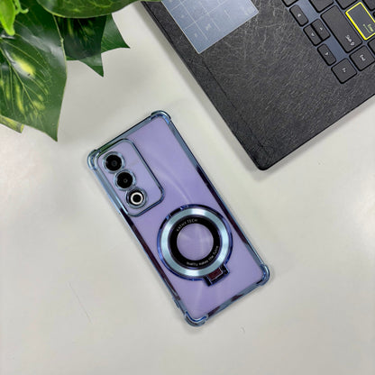 Oppo A3 Pro 5G Original Luxury Magnifier Ring Stand Shockproof Airbags Corner Case