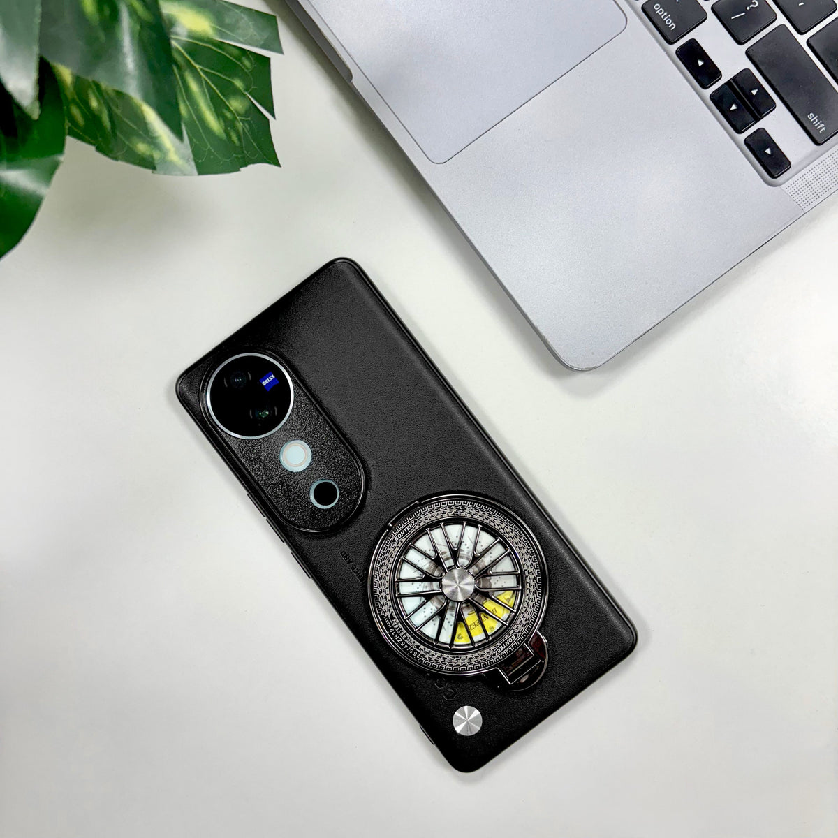 Vivo V40 5G Stress Buster Wheel Soft Vegan Scratch Resistant Back Case