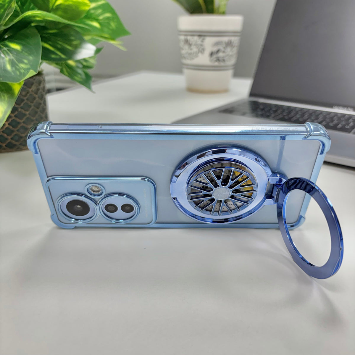 Oppo F25 Pro 5G Premium Stress Buster Wheel Rotating Shockproof Airbags Case