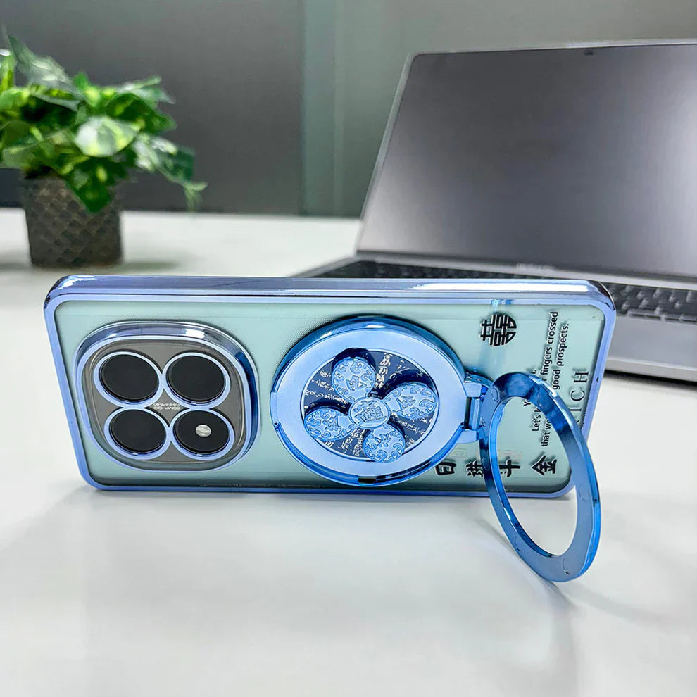 Redmi Note 14 Pro+ 5G Rich Manifestation Reflective Fidget Rotating Back Case