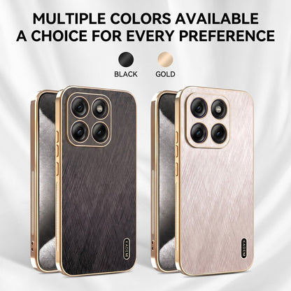 Motorola Edge 70 Fusion 5G Premium Electroplated Frame Gold Thread Pattern Soft Case