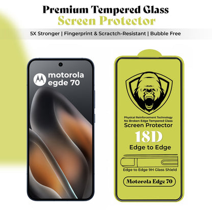 Motorola Edge 70 5G Luxury Four Corner Invincible Bracket Ring Stand Case