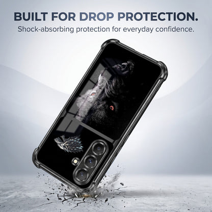 Samsung Galaxy A36 5G Alpha Wolf Dual-Tone Transparent Black Airbags Case