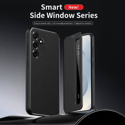 Samsung Galaxy A56 5G Smart Side Window Flip Leather Case