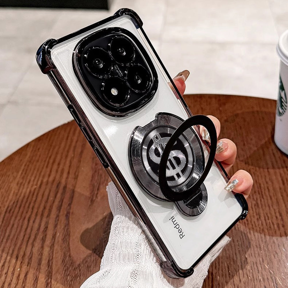 Redmi Note 14 Pro 5G Four Corner Airbags 100% Original Astro Money Magnet Rotating Dollar Case