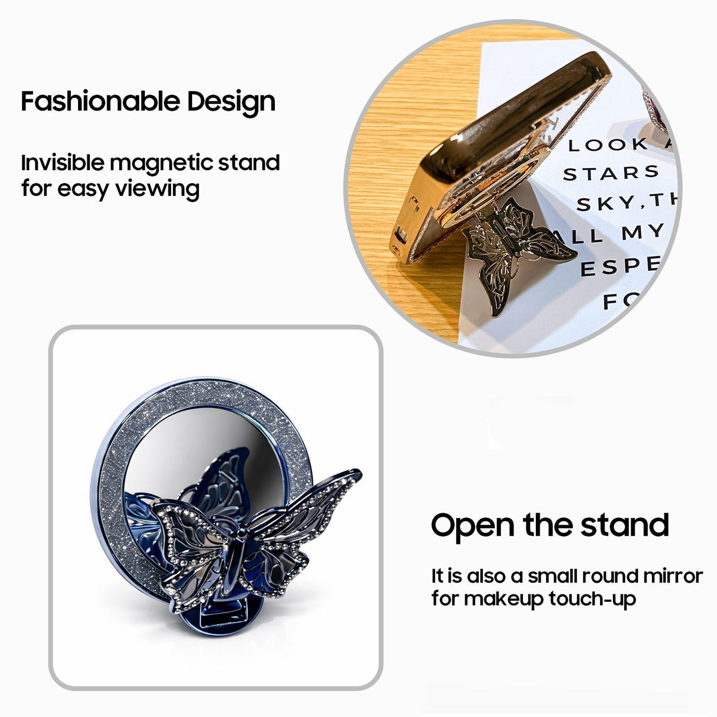 Motorola Edge 60 Pro 5G Premium Butterfly Stand Airbags Case