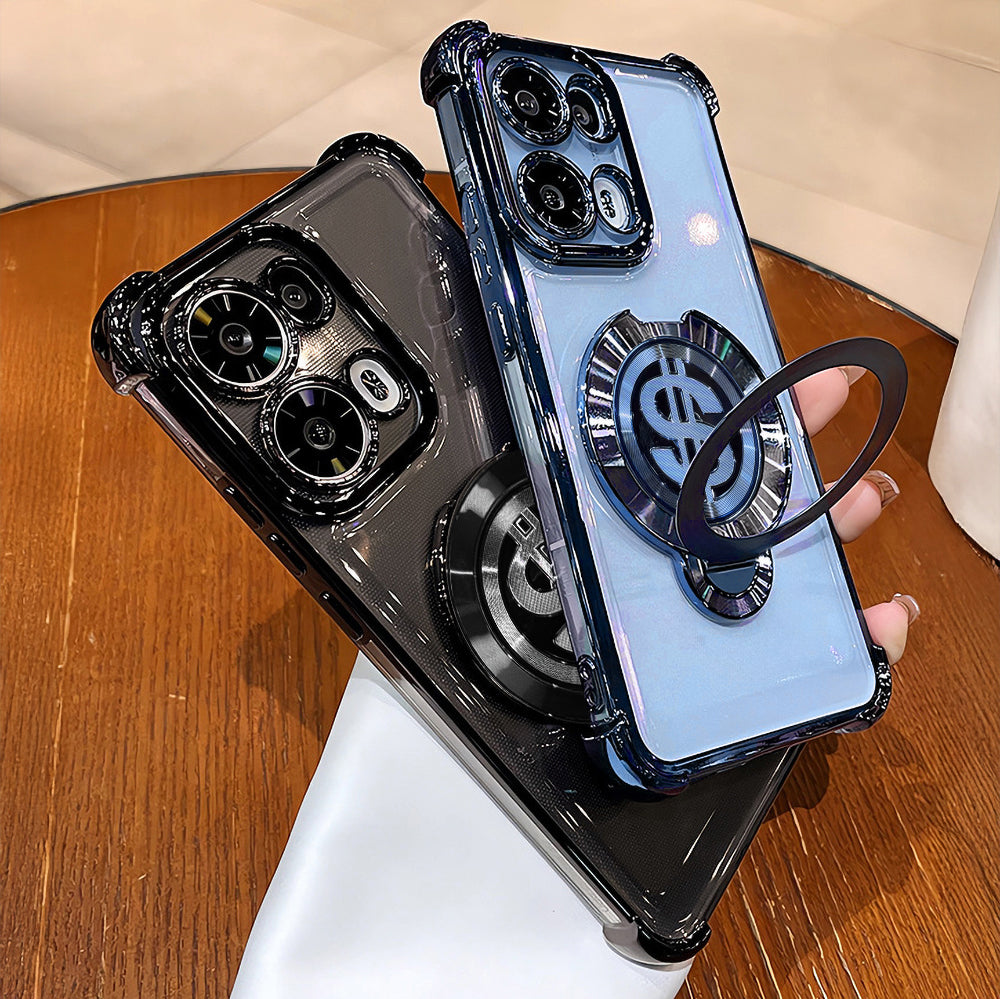 Oppo Reno13 5G Four Corner Airbags 100% Original Astro Money Magnet Rotating Dollar Case