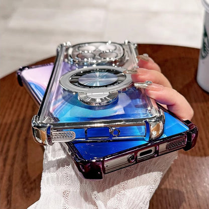 Oppo F29 Pro 5G Original Luxury Magnifier Ring Stand Shockproof Airbags Corner Case