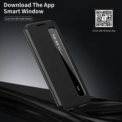 Samsung Galaxy A36 5G Smart Side Window Flip Leather Case