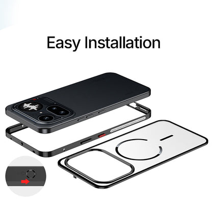 Nothing Phone 4a Pro 5G Aluminium Metal Bumper Shield Transparent Back Case