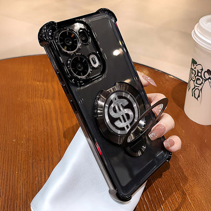 Oppo Reno13 5G Four Corner Airbags 100% Original Astro Money Magnet Rotating Dollar Case